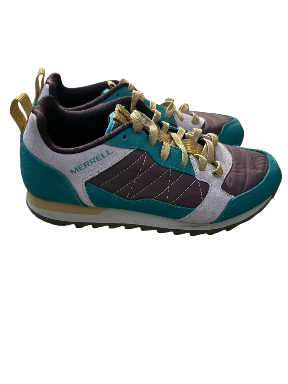 Merrell womens Teal & Brown Casual Trail Sneakers size 8 sporty